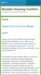 Mobile Screenshot of boulderhousingcoalition.org